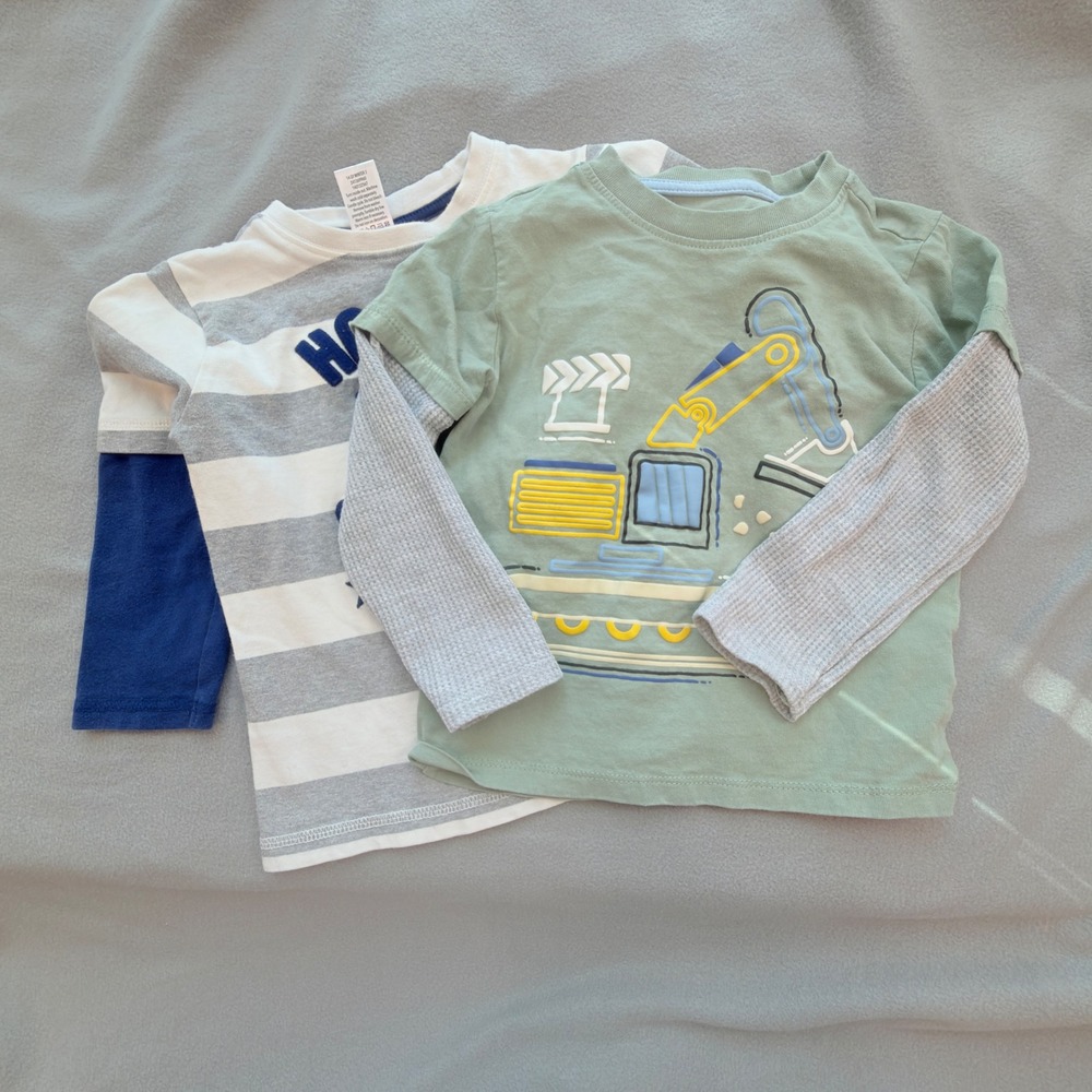Gymboree Koala Kids Graphic Tee Bundle Toddler 3T Green Blue Excellent 2 Pack